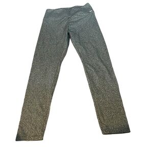 Victoria Secret YOGA Grey Leggings w/ pink dog logo size large! Scrunched back